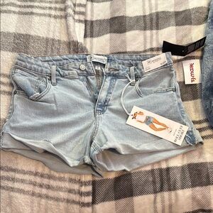 Celebrity Pink Blue Jean Shorts Distressed Vintage